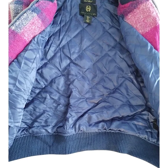House of Harlow 1960 Pink Plaid Wool Stable Jacket - Picture 3 of 7